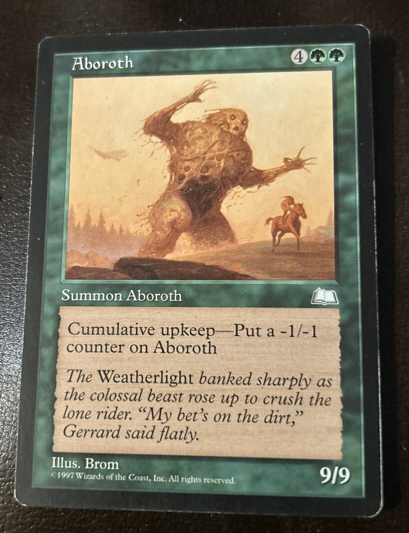 Aboroth Weatherlight NM Magic The Gathering Reserved List See Detailed Pics 