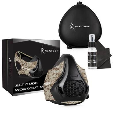 NEXTGEN Workout Altitude Mask - Cardio, Breathing trainer, Carbon filtration