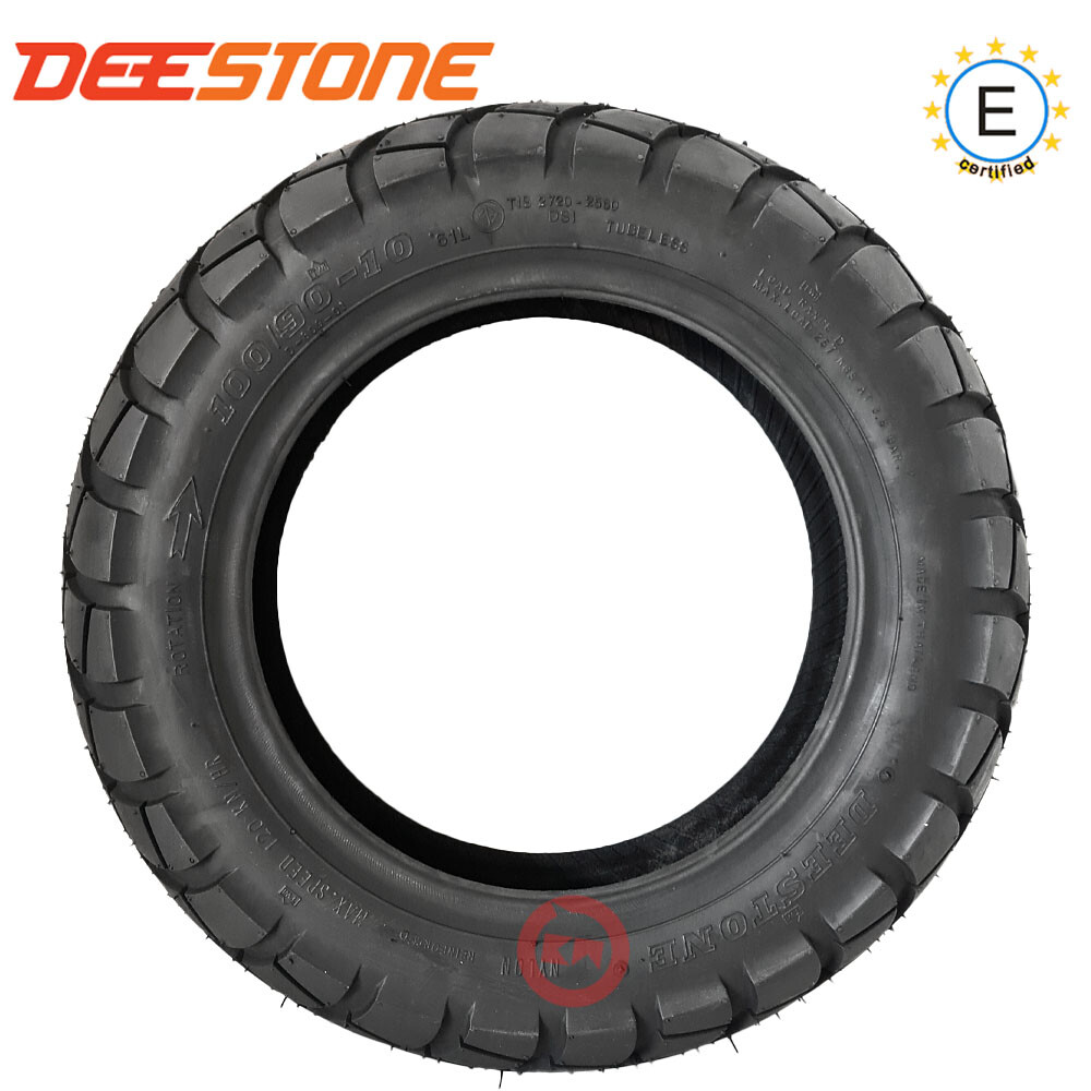 Copertoni Tubeless 3 Pneumatici Deestone 100/90-10 Per Piaggio Ape 50 - Gomme Tassellate Tubeless 8PR Pneumatici Rinforzati Scooter - Foto 2