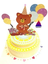 3D Pop Up Greeting Card Handmade Bear Cake Balloon, Birthday, Family, Friends