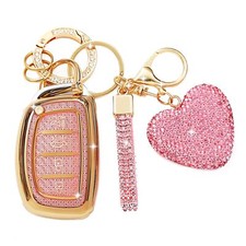 Compatible with Hyundai Key Fob Cover with Diamond Keychain, Compatible with ...