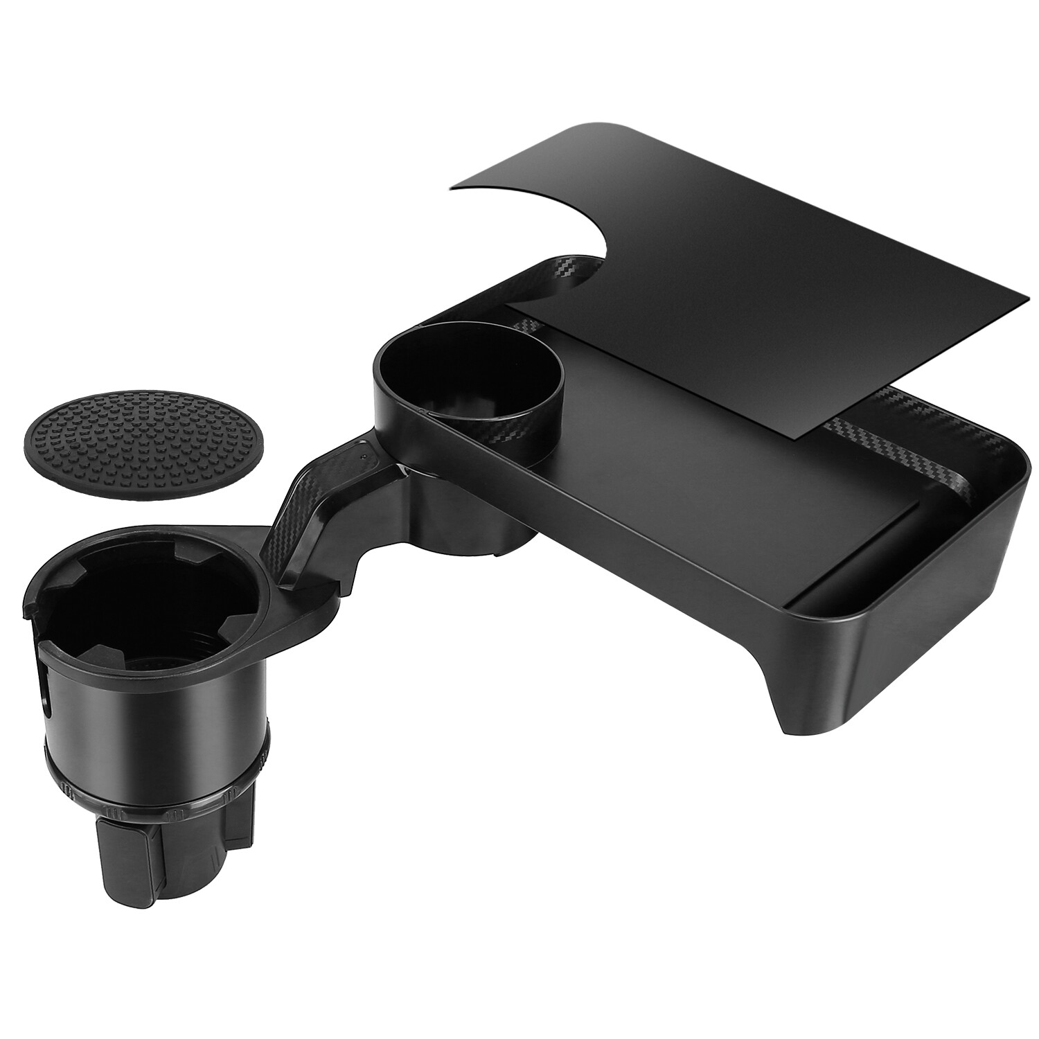 Car Cup Holder with 360&deg; Rotation Detachable Tray for 16-32 oz Cup Bottles Drink