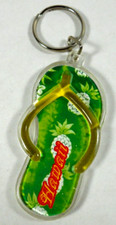 vintage Hawaii Hawaiian flip flop sandal plastic souvenir keyring keychain