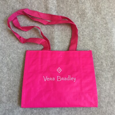 Vera Bradley Tote Bag Shopping Gift Bag Hot Pink Reusable B-46