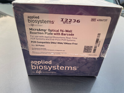 Thermo Applied Biosystems 96-Well Optical Reaction Plates 4306737 20 PCR Barcode