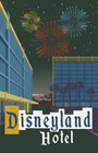 Disneyland Hotel Towers Night Fireworks Monorail Poster Print