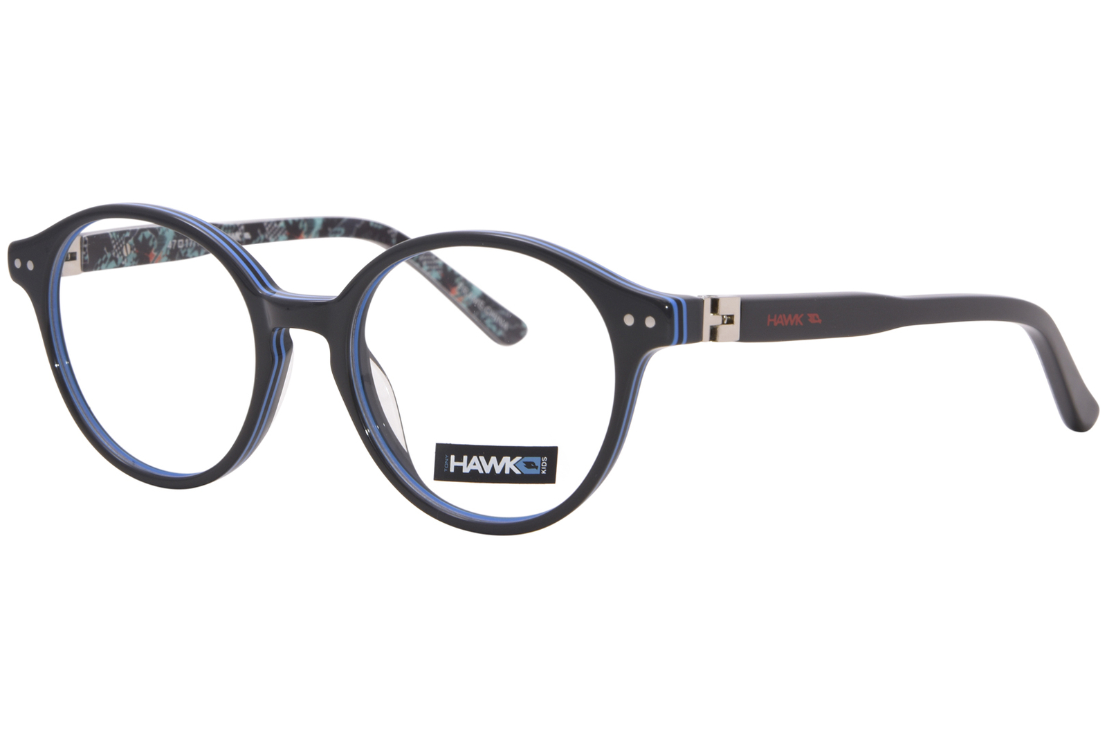 Очки Tony Hawk THK079-2 Молодежные детские для мальчиков Серые с полной оправой круглой формы 47 мм