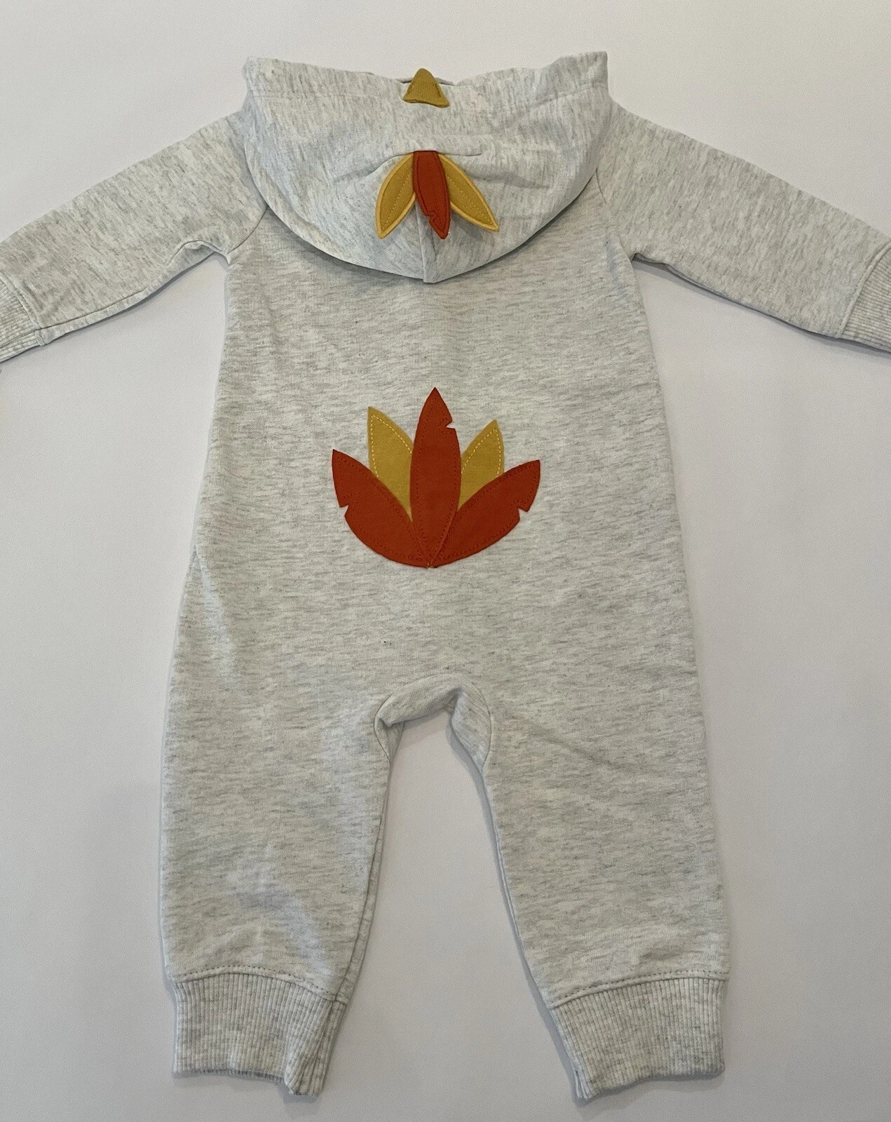 Carter's Baby Thanksgiving Clothes 6 Months Romper Hooded Jumpsuit Cute Outfit