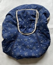 Baby Connection Infant Cover For Car seat Carrier Blue Beige Bears Reversible