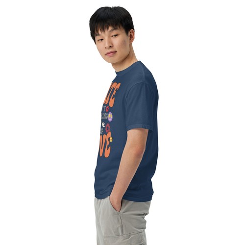 Try Love Unisex garment-dyed heavyweight t-shirt - Picture 6 of 17