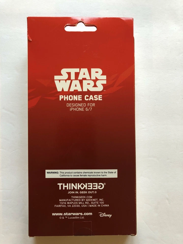 Funda de teléfono Disney Star Wars para iPhone 6/7 Luke Skywalker Thinkgeek 14+ Foto 2 de 4