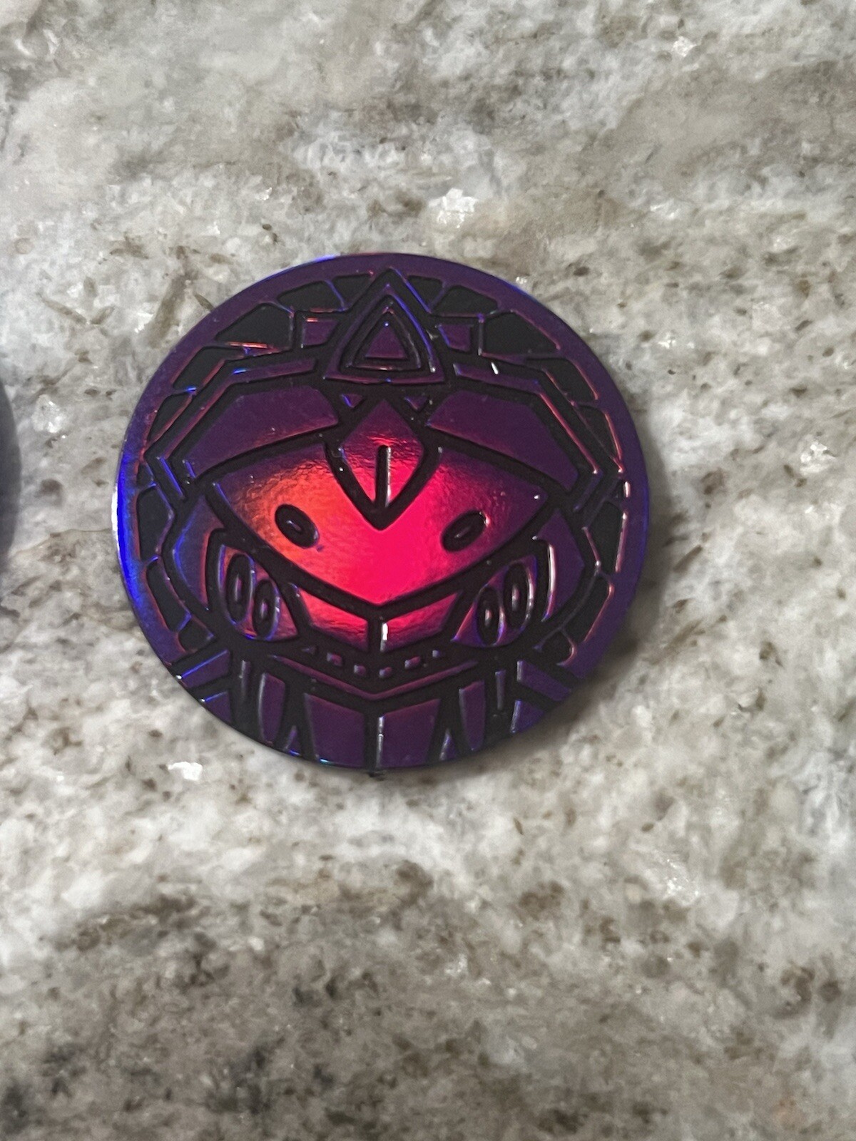 Pokemon Genesect Purple Holo Coin