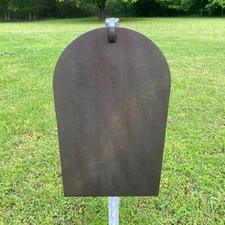 10"x17" 3/8" AR500 Cowboy Action Tombstone Steel Shooting Target w/ T-Post Hook