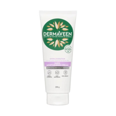 DermaVeen Extra Hydration Sheer Moist Cream 200g for extra dry, itchy &skin