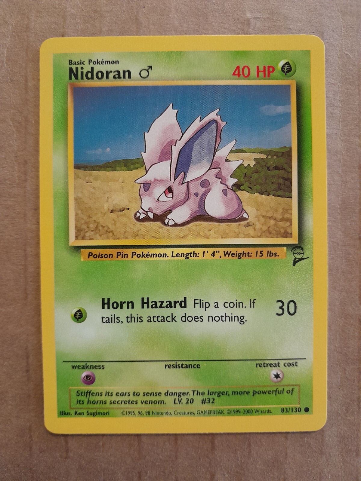 Pokemon Nidoran 83/130 Base Set 2 NM See Pictures