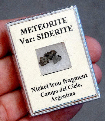 Genuine Campo Del Cielo Meteorite Fragment With Display Case