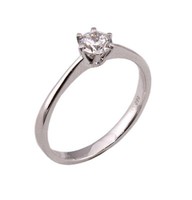Damenring Ring SolitäR Brillant 0.30 Carat W/P2 WeißGold 585 14Kt Krappenfassung