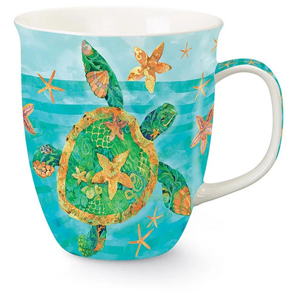 CAPE SHORE Swimming Tropical Sea Turtle Coffee Mug 718-75