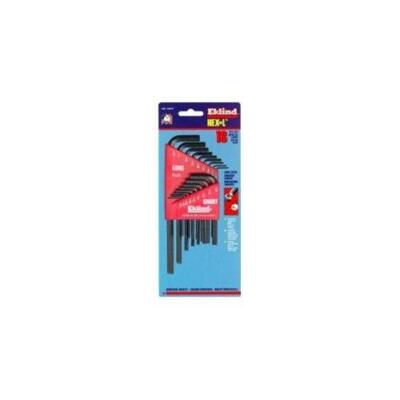 EKLIND TOOL EKL10018 Eklind Short & Long Arm Hex Key Set Long Arm 18 Piece 1/16 