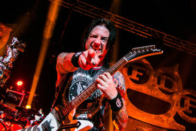 Jason Hook of Five Finger Death Punch at in support of The Wrong S- Old Photo