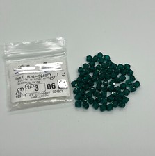 Swarovski 6mm Crystal Bicone Beads Emerald Green Lot of 72 New Old Stock