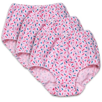 Candyland Brief Panty for Girl's - 3 Pack - Full Cut Soft Cotton
