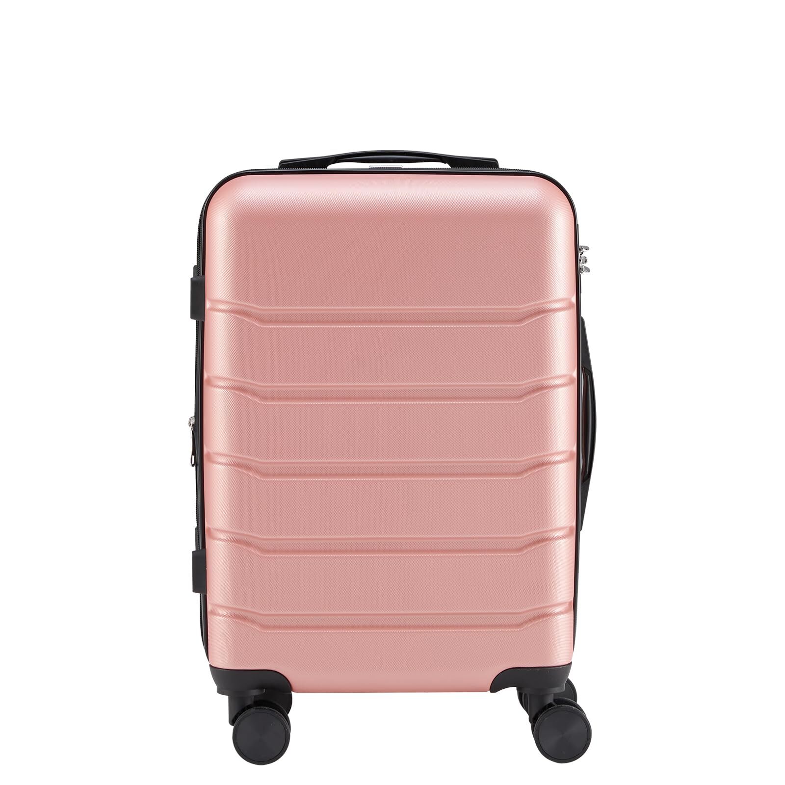 Maleta De Mano Viaje Con Ruedas Giratorias Carry On 20" Cabina 10kg Rígida Rosa