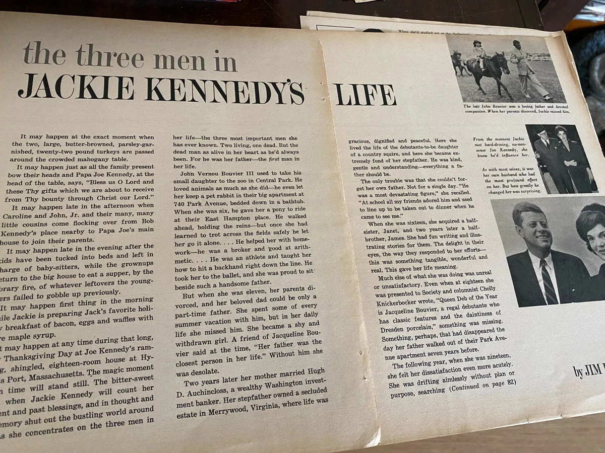 Jacqueline Kennedy, Jackie, Four Page Vintage Clipping