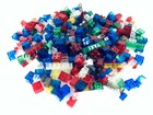 LEGO® 100 x Steine Neon transparent rot blau grün 1x1 1x2 2x2 1x...Glasbaustein