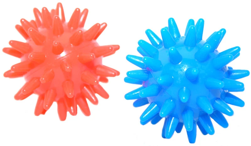 Davartis - Massageball/Massageigel/Noppenball - ca. 5cm - 2er Set (Rot + Blau)