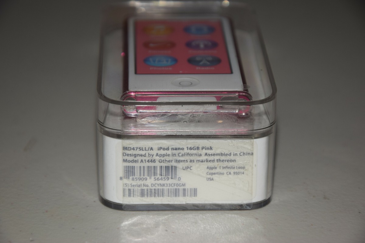 Apple iPod Nano 7th Generation 16GB Pink MD475LL/A AAC MP3 Media