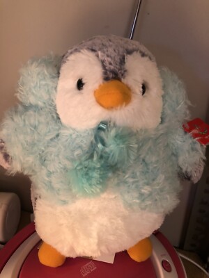 Bnwt AURORA Pom Pom Penguin Super Fluffy Winter Outfit 9'' 23cm