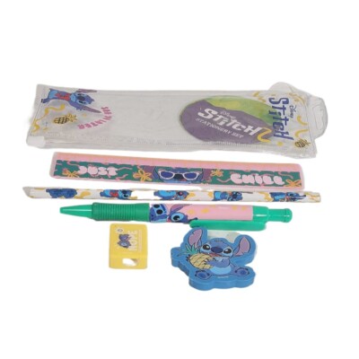 Disney Stitch Schreibwaren Sammlung unverzichtbarer Schulbedarf im wiederverwendbaren Etui