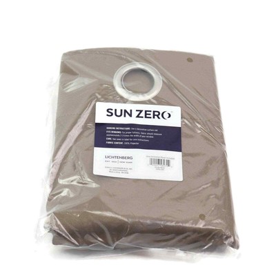 Sun Zero Barrow Room Darkening Grommet Curtain Panel, 54 x 84 Inch Mocha (1)