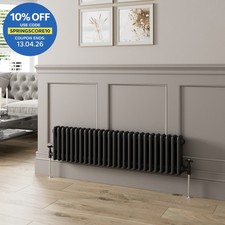 Traditional Colosseum Horizontal Triple Bar Column Radiator 300x1190mm Black