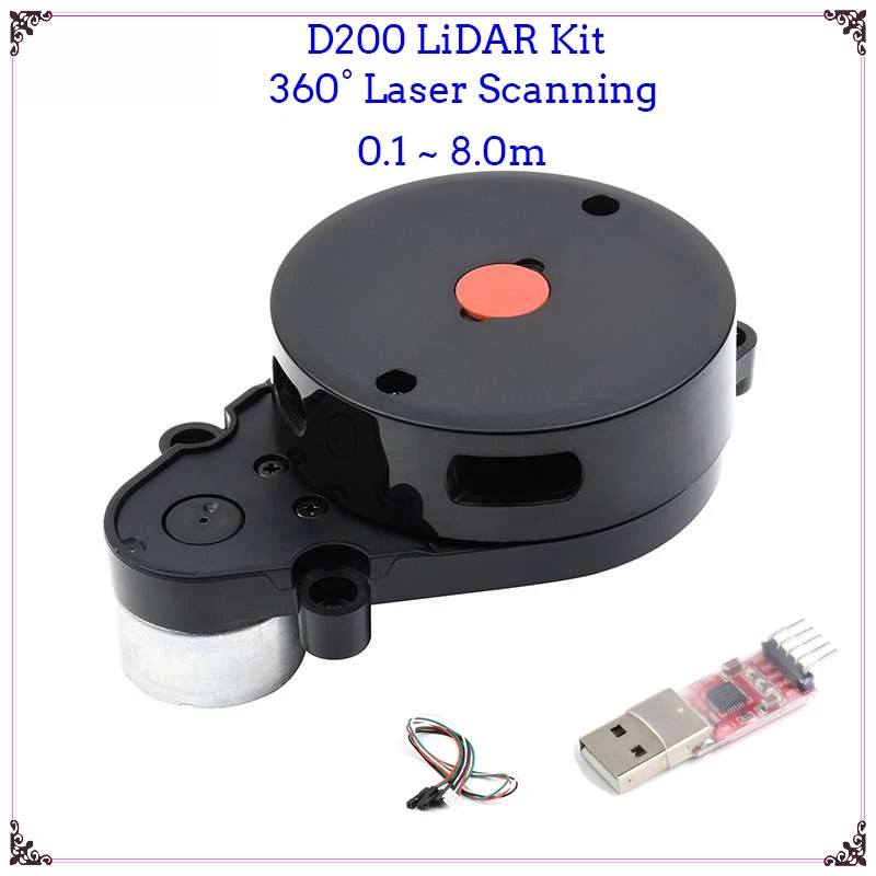360 Omni Directional Lidar Sensor 8M Range Triangulation Start/Stop Control D200