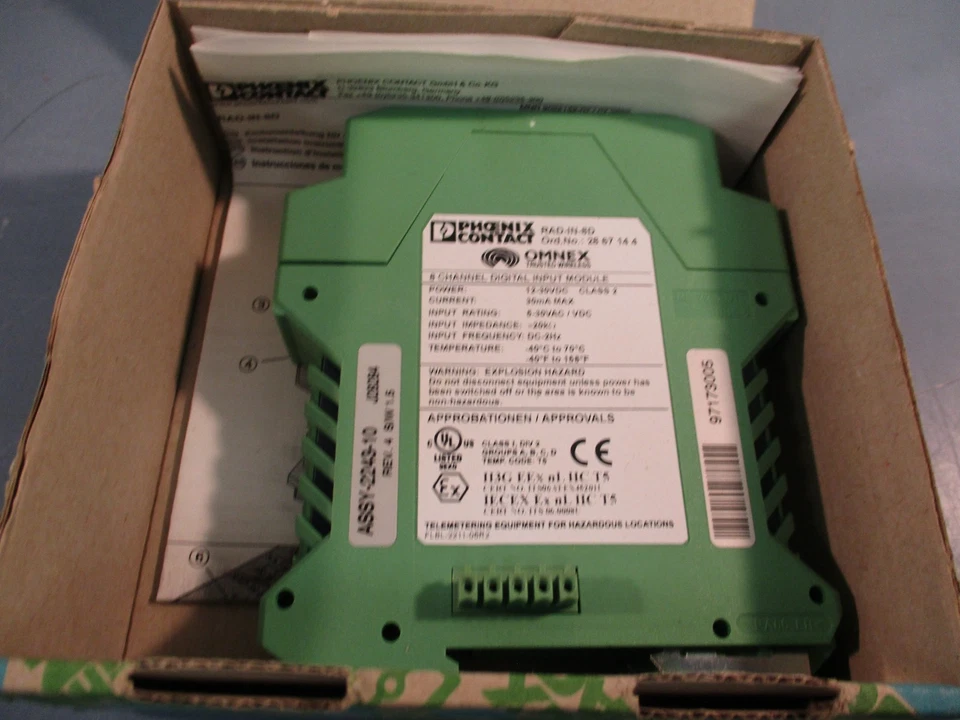 MÓDULO DE ENTRADA DIGITAL DE 8 CANALES PHOENIX CONTACT RAD-IN-8D / 2867144 12-30VDC Foto 4 de 4