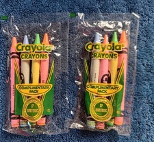 Vtg Binney  Smith Crayola Crayons Complementary Pack 4 1993 Lot 2 Sealed NOS