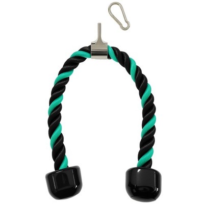 27 Inch Tricep Rope Cable Attachment, Heavy Duty Nylon Braided Gym Rope for C...
