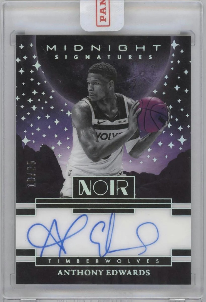 2024-25 Panini Noir Midnight Signatures Anthony Edwards #MNS-ANT