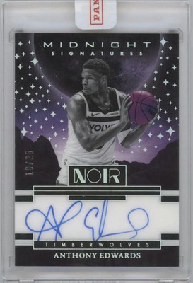 2024-25 Panini Noir Midnight Signatures Anthony Edwards #MNS-ANT