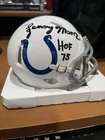 Lenny Moore HOF 75 Signed Colts Mini Helmet Autographed Schwartz COA