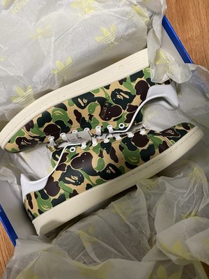 adidas gazelle silver green womens CLOT x BAPE Superstar 'Green Camo' Sneakers