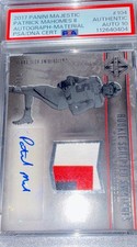 2017 Panini Majestic Rookie Auto Patch Patrick Mahomes II PSA Jersey #5/49 