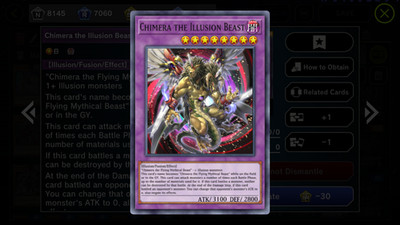 YuGiOh Master Duel - ILLUSION CHIMERA Deck (Customizable)