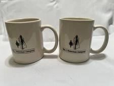 J. Peterman vintage coffee cups x2; Extremely Rare!