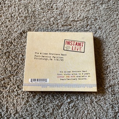 ALLMAN BROTHERS BAND INSTANT LIVE 7/26/03 Pittsburgh PA 3 CDS | eBay