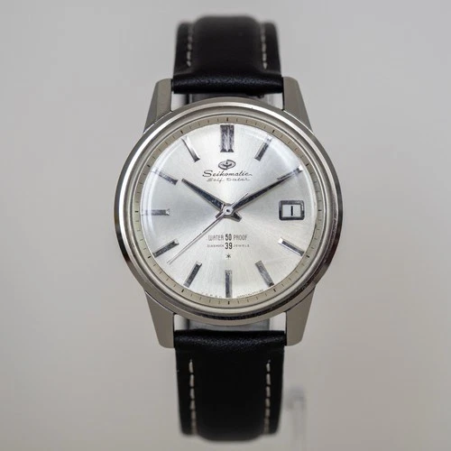 Vintage 1963 Seiko J13060 Seikomatic Self-dater 39J - SERVICED w/new strap