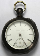 1882 Illinois Columbia Grade 18s 11j 4oz Coin Silver Pocket Watch - Parts/Repair