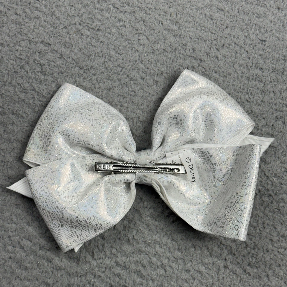 Lazo de pelo congelado grande iluminado de Disney Anna Elsa Arendelle copos de nieve blancos Foto 4 de 4